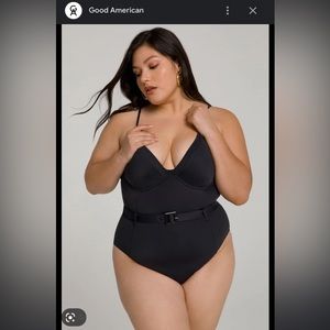 Good American ‘Showoff’ one piece swim suit with belt